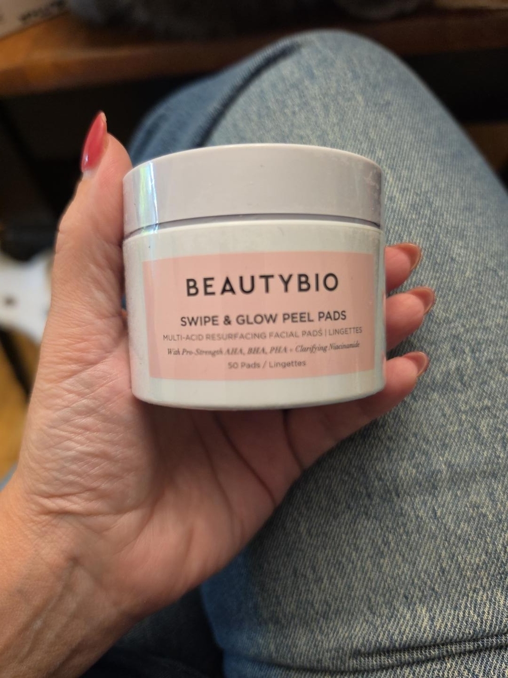 BeautyBio Swipe & Glow Peel Pads — Pink Resurfacing Pads